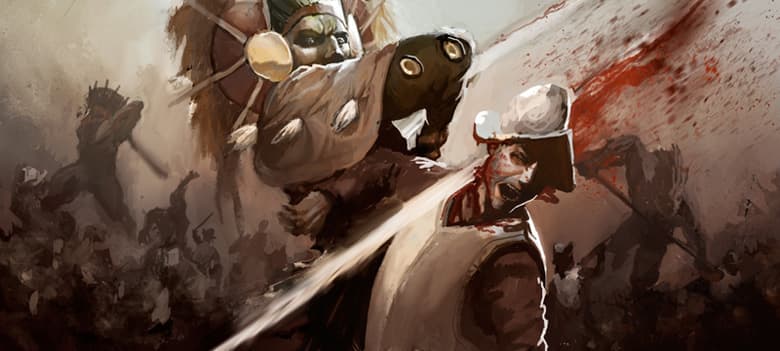 An Actecs slaughtering a Spanish Conquistador