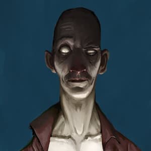 A bald strange looking man