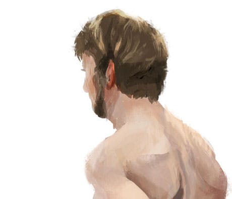 nude guy from the back