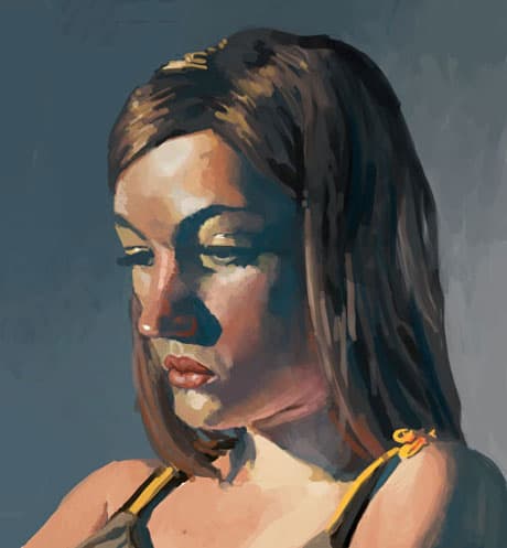 painting of a girl